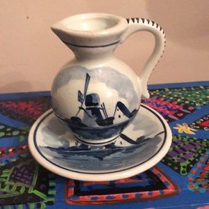 Delfts Pitcher & Plate- Mini
